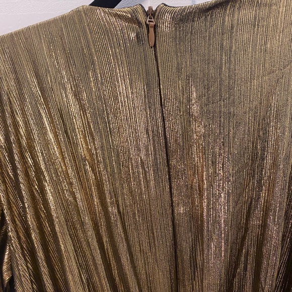 House of CB London golden metallic mini dress, size XS - Picture 7 of 8